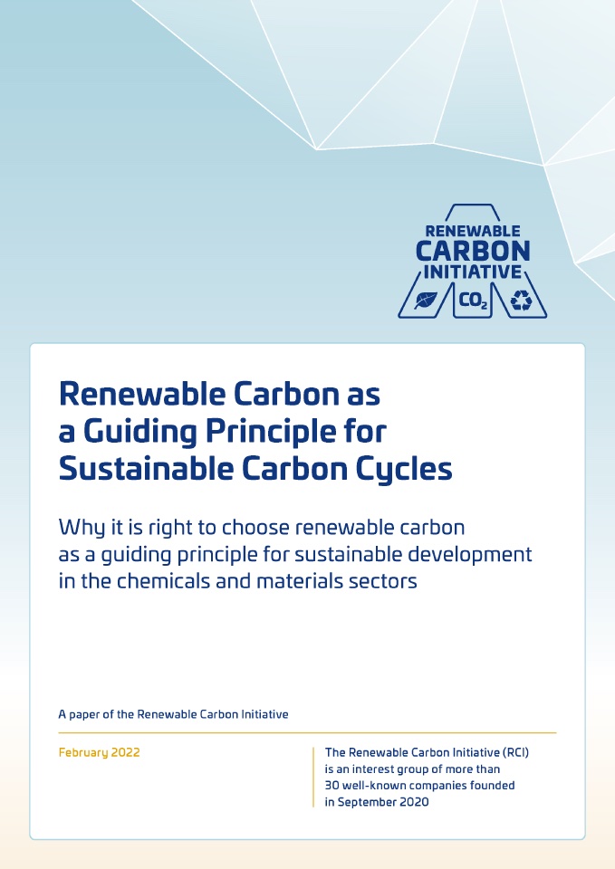 Renewable Carbon Initiative, defossilisation , chemical.Sustainable Carbon Cycles,Renewable ,Carbon,